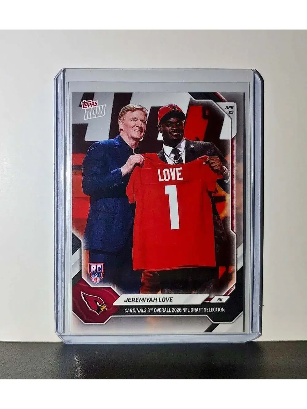Jeremiyah Love Rookie 2026 Topps Now Draft Night #JLOV Card Arizona Cardinals